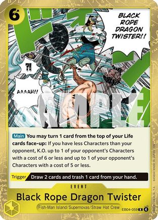 Adventure on Kamis Island  EB04-059 Black Rope Dragon Twister (EB04-059)  - Foil - Rare