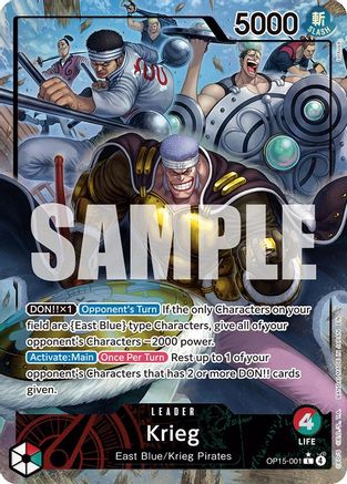Adventure on Kamis Island  OP15-001 Krieg (OP15-001) (Alternate Art) (OP15-001)  - Foil - Leader