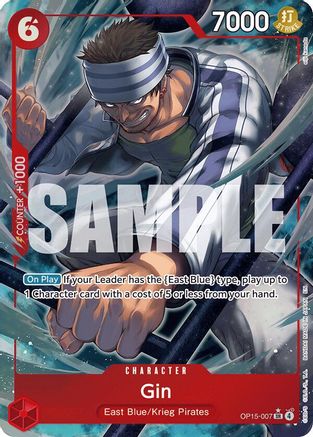 Adventure on Kamis Island  OP15-007 Gin (Alternate Art) (OP15-007)  - Foil - Super Rare