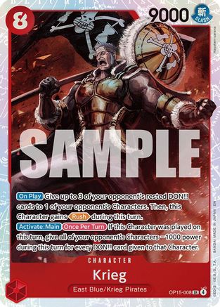 Adventure on Kamis Island  OP15-008 Krieg (OP15-008) (OP15-008)  - Foil - Super Rare