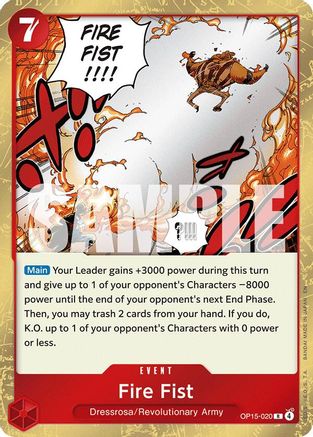 Adventure on Kamis Island  OP15-020 Fire Fist (OP15-020)  - Foil - Rare