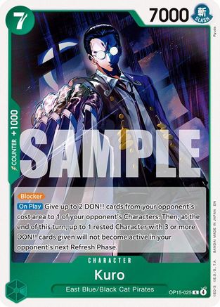 Adventure on Kamis Island  OP15-025 Kuro (OP15-025)  - Foil - Rare