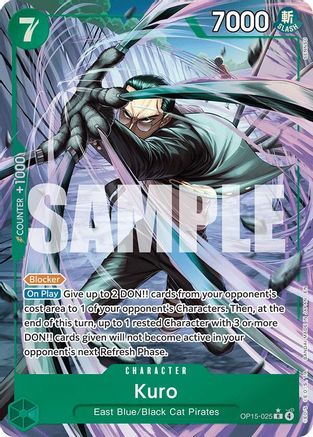 Adventure on Kamis Island  OP15-025 Kuro (Alternate Art) (OP15-025)  - Foil - Rare