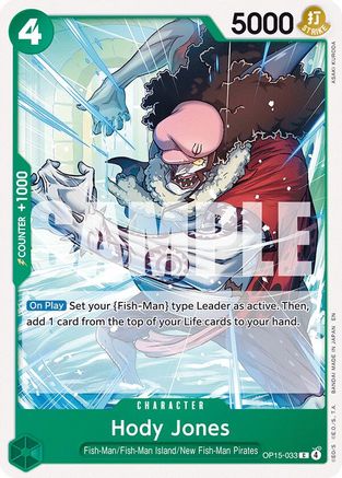 Adventure on Kamis Island  OP15-033 Hody Jones (OP15-033)  - Common
