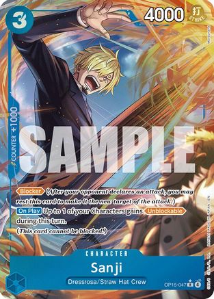 Adventure on Kamis Island  OP15-047 Sanji (OP15-047) (Alternate Art) (OP15-047)  - Foil - Rare