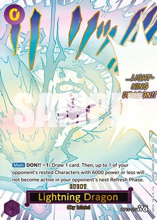 Adventure on Kamis Island  OP15-077 Lightning Dragon (Alternate Art) (OP15-077)  - Foil - Rare
