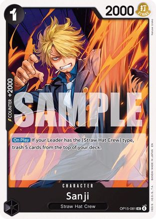 Adventure on Kamis Island  OP15-081 Sanji (OP15-081) (OP15-081)  - Uncommon
