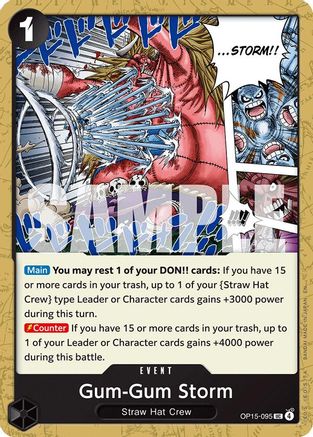 Adventure on Kamis Island  OP15-095 Gum-Gum Storm (OP15-095)  - Uncommon