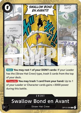 Adventure on Kamis Island  OP15-096 Swallow Bond en Avant (OP15-096)  - Foil - Rare