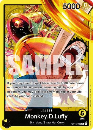 Adventure on Kamis Island  OP15-098 Monkey.D.Luffy (OP15-098) (OP15-098)  - Leader
