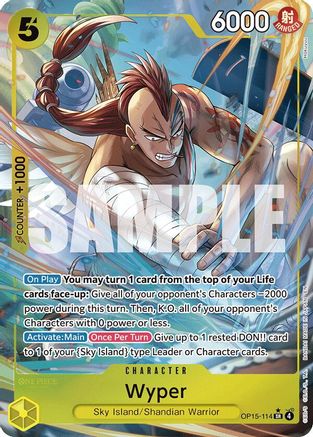 Adventure on Kamis Island  OP15-114 Wyper (Alternate Art) (OP15-114)  - Foil - Super Rare