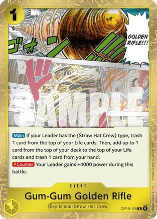 Adventure on Kamis Island  OP15-116 Gum-Gum Golden Rifle (OP15-116)  - Foil - Rare