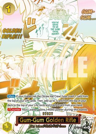 Adventure on Kamis Island  OP15-116 Gum-Gum Golden Rifle (Alternate Art) (OP15-116)  - Foil - Rare