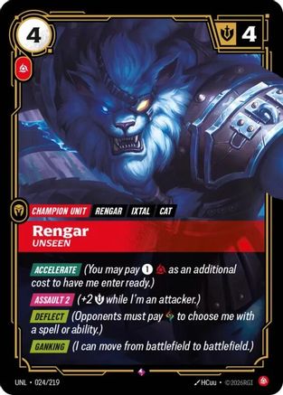 Unleashed (024/219): Rengar - Unseen - Foil