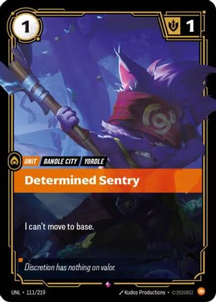 Unleashed (111/219): Determined Sentry - Foil