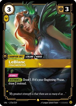 Unleashed (172a/219): LeBlanc - Fragmented (Alternate Art) - Foil