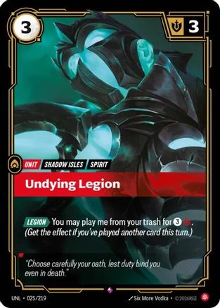Unleashed (025/219): Undying Legion - Foil