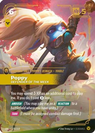 Unleashed (178/219): Poppy - Defender of the Meek - Foil