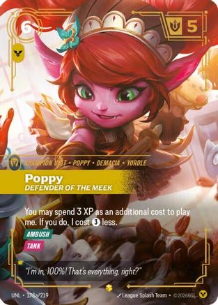 Unleashed (178a/219): Poppy - Defender of the Meek (Alternate Art) - Foil