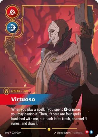 Unleashed (226/219): Jhin - Virtuoso (Overnumbered) - Foil