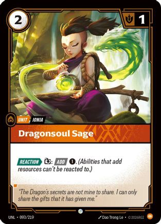 Unleashed (093/219): Dragonsoul Sage - Foil