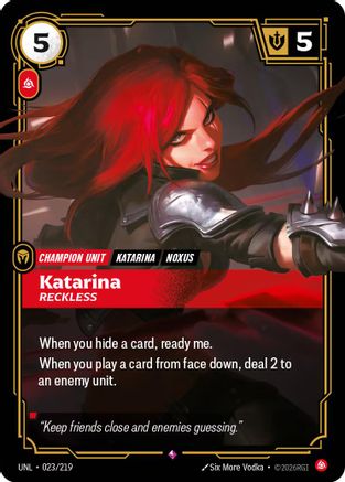 Unleashed (023/219): Katarina - Reckless - Foil