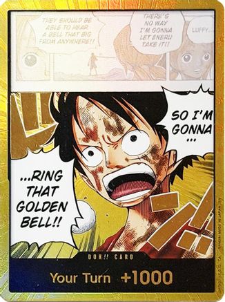 Adventure on Kamis Island  DON!! Card (Luffy) (Gold)  - Foil - DON!!