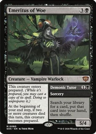 Secrets of Strixhaven - (SOS-080) - Emeritus of Woe Foil