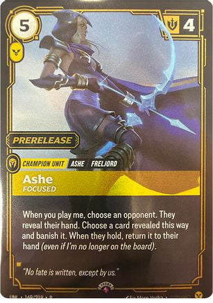 Riftbound Organized Play Promotional Cards (169/219): Ashe - Focused - Foil
