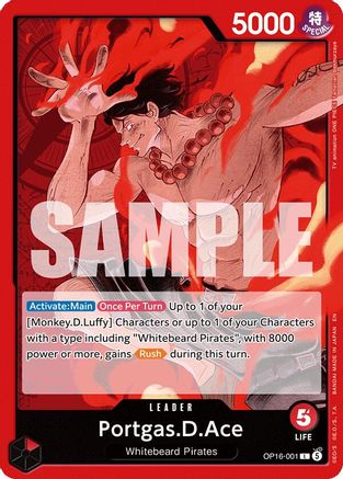 The Time of Battle  OP16-001 Portgas.D.Ace (001) (OP16-001)  - Leader