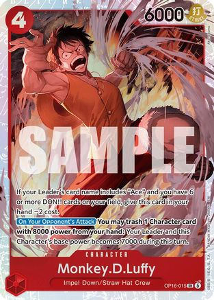 The Time of Battle  OP16-015 Monkey.D.Luffy (OP16-015)  - Foil - Super Rare