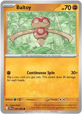 ME04 Chaos Rising  046 Baltoy  - Reverse Holofoil - Common