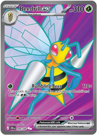 ME04 Chaos Rising  098/086 Beedrill ex  - Holofoil - Ultra Rare