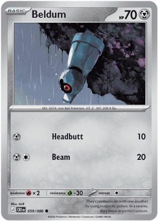 ME04 Chaos Rising  059 Beldum  - Reverse Holofoil - Common