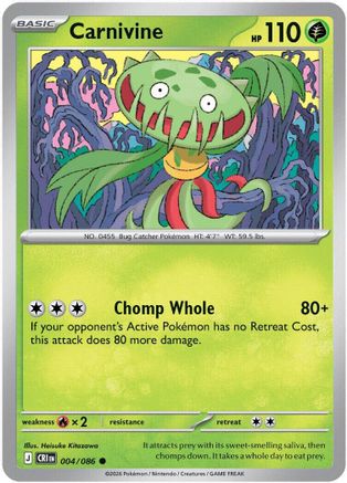 ME04 Chaos Rising  004 Carnivine  - Reverse Holofoil - Common