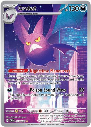 ME04 Chaos Rising  093/086 Crobat  - Holofoil - Illustration Rare