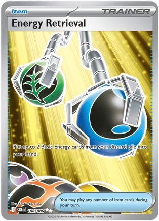 ME04 Chaos Rising  108 Energy Retrieval  - Holofoil - Ultra Rare