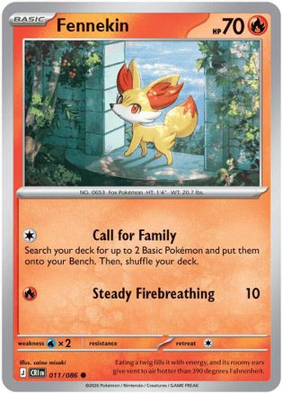 ME04 Chaos Rising  011 Fennekin  - Common