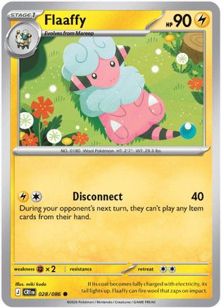 ME04 Chaos Rising  028 Flaaffy  - Reverse Holofoil - Common