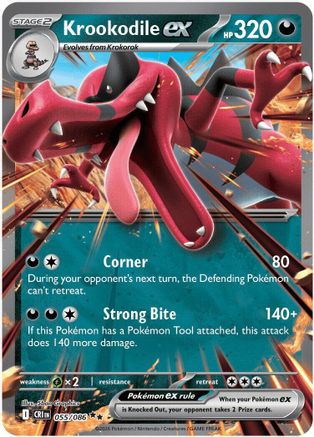 ME04 Chaos Rising  055 Krookodile ex  - Holofoil - Double Rare