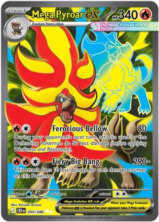 ME04 Chaos Rising  099/086 Mega Pyroar ex  - Holofoil - Ultra Rare