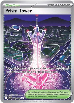 ME04 Chaos Rising  111/086 Prism Tower  - Holofoil - Ultra Rare