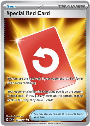 ME04 Chaos Rising  113/086 Special Red Card  - Holofoil - Ultra Rare