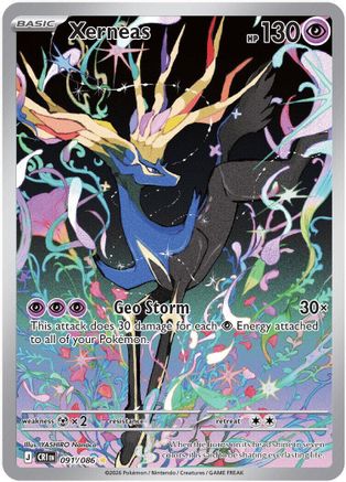 ME04 Chaos Rising  091/086 Xerneas  - Holofoil - Illustration Rare