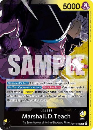 The Time of Battle  OP16-080 Marshall.D.Teach (080) (OP16-080)  - Leader