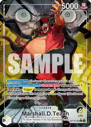 The Time of Battle  OP16-080 Marshall.D.Teach (080) (Alternate Art) (OP16-080)  - Foil - Leader