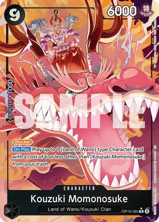 The Time of Battle  OP16-085 Kouzuki Momonosuke (085) (Alternate Art) (OP16-085)  - Foil - Rare