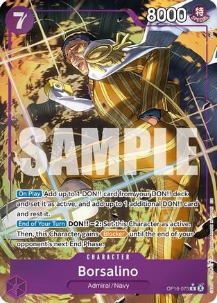 The Time of Battle  OP16-073 Borsalino (Alternate Art) (OP16-073)  - Foil - Rare
