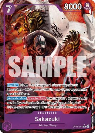 The Time of Battle  OP16-065 Sakazuki (Alternate Art) (OP16-065)  - Foil - Super Rare