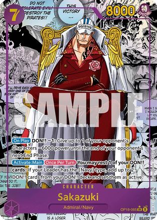 The Time of Battle  OP16-065 Sakazuki (Manga) (OP16-065)  - Foil - Super Rare